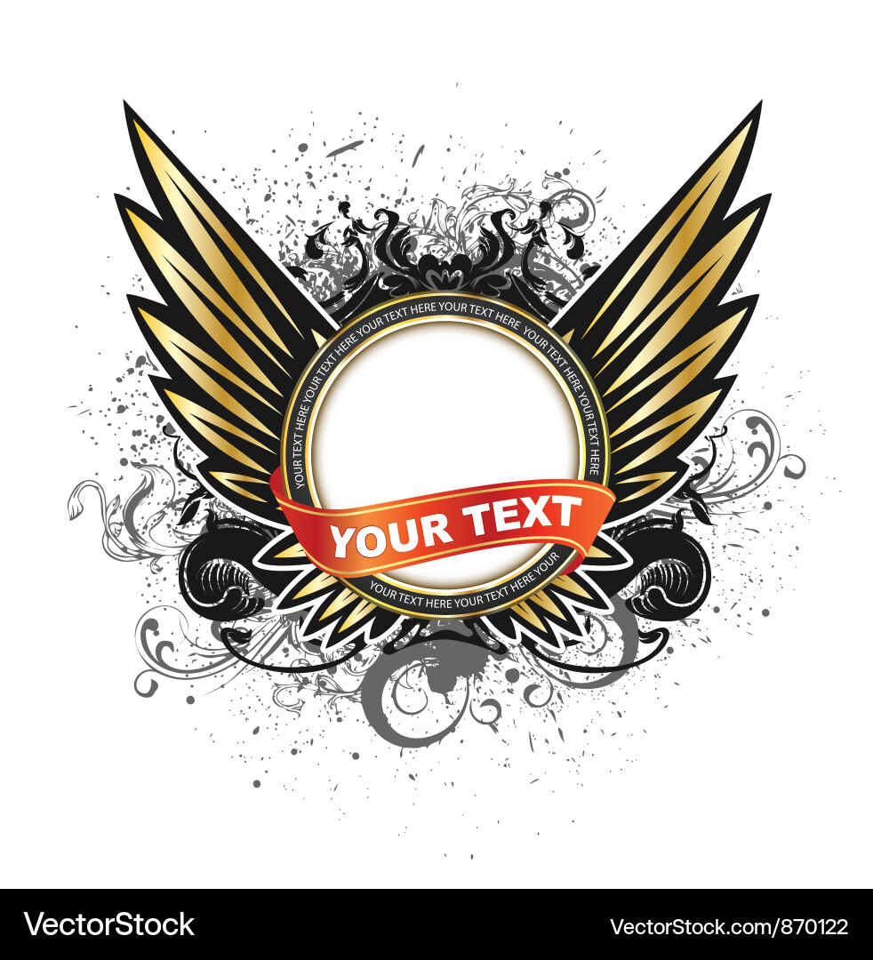 Label with grunge Vector Image