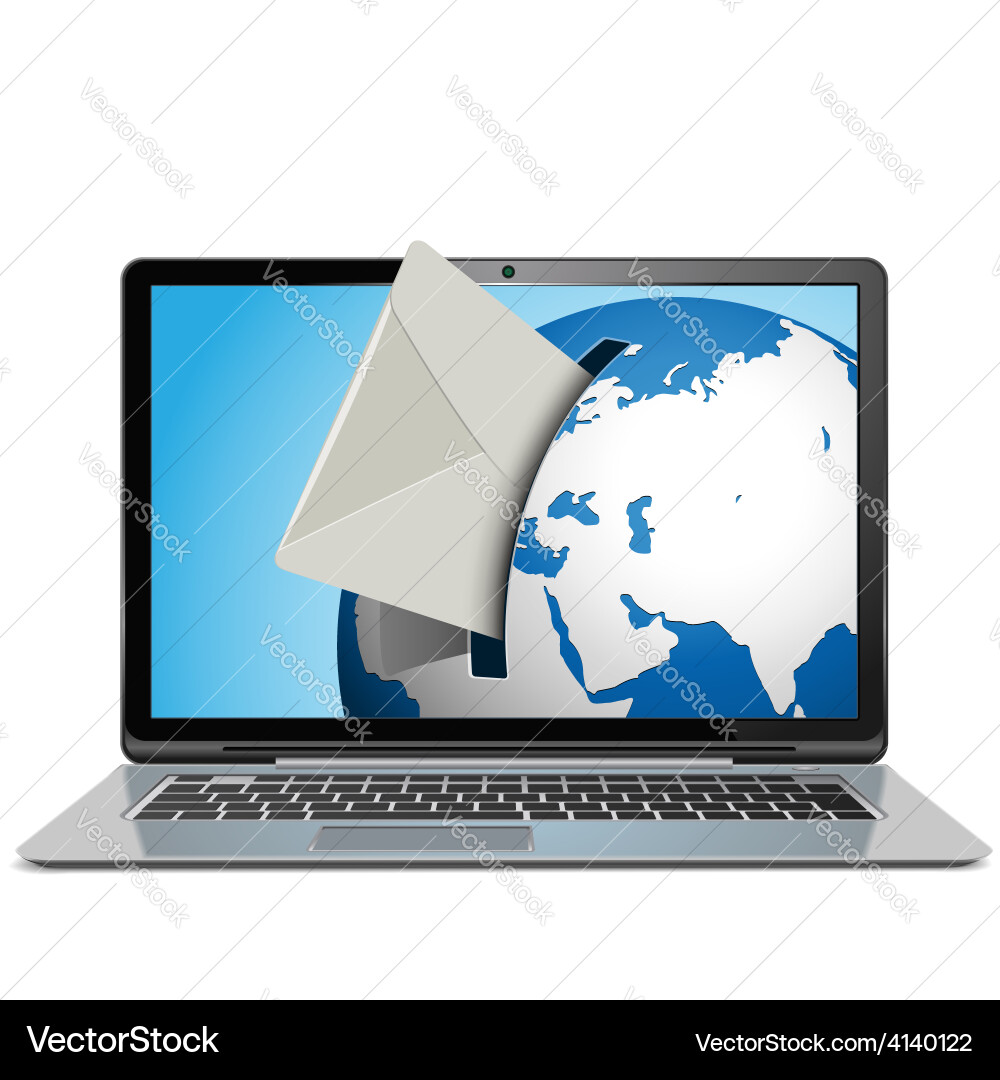 Mail concept with notebook vector image