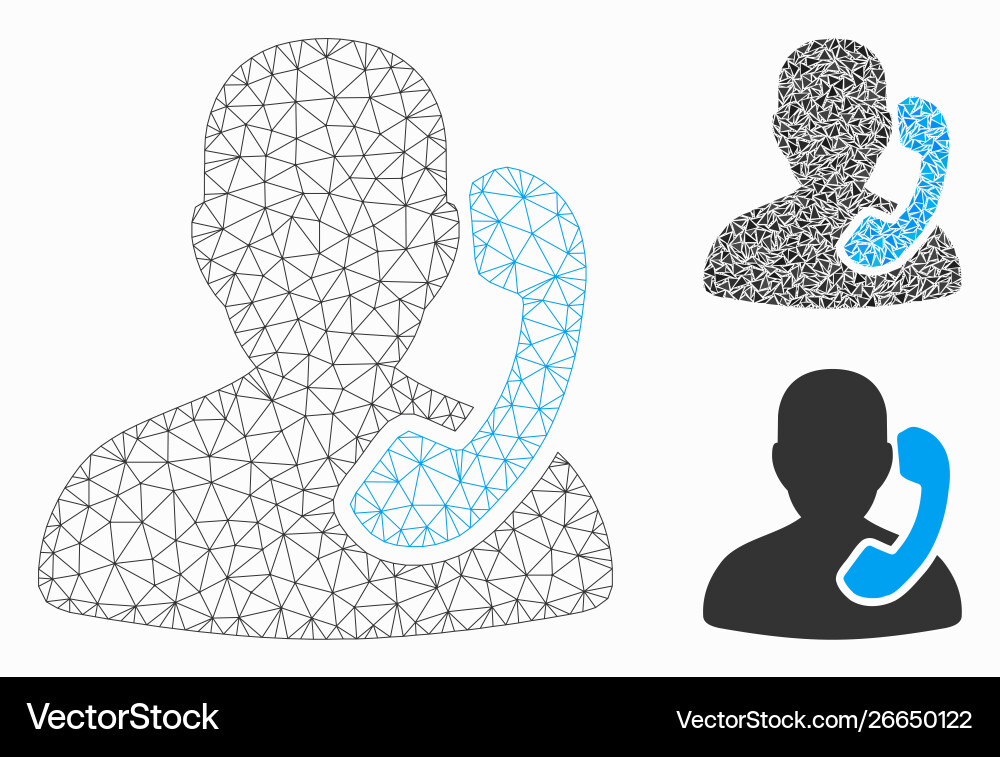 Reception mesh network model and triangle Vector Image