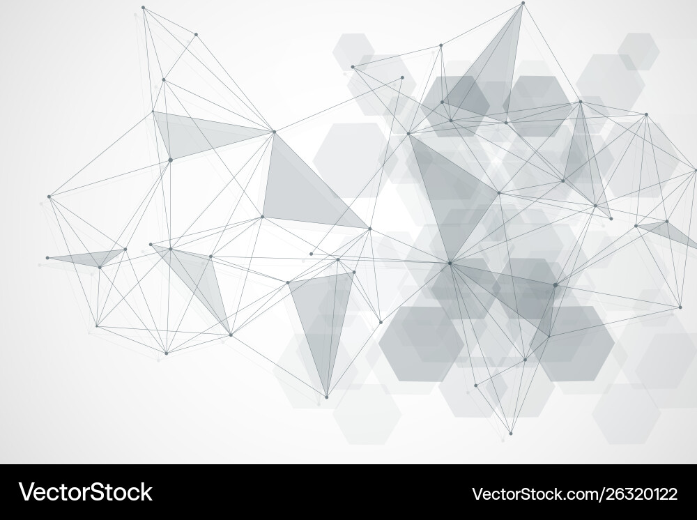 Science network pattern connecting lines and dots Science network pattern connecting lines and dots Vector Image