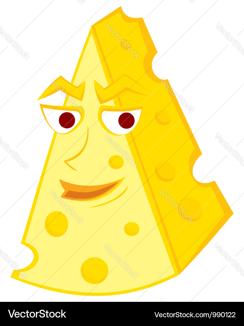 Smiling Cheese Slice vector image
