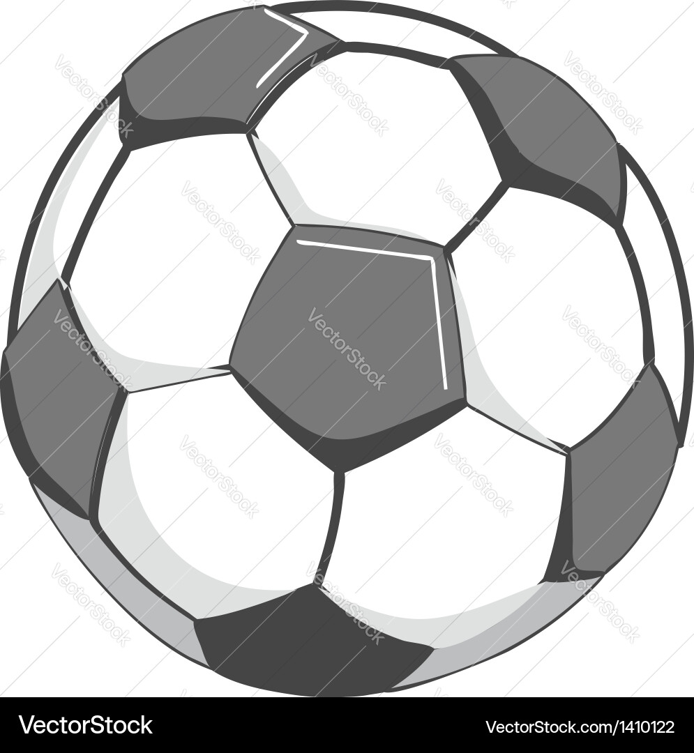 Soccer Ball Close-Up Vector Image