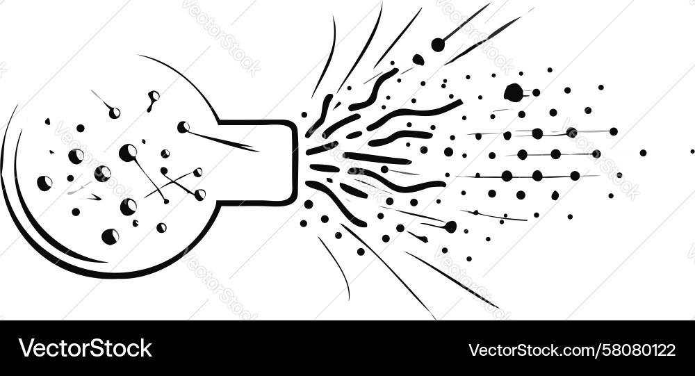 Stippled Particle Release Vector Image