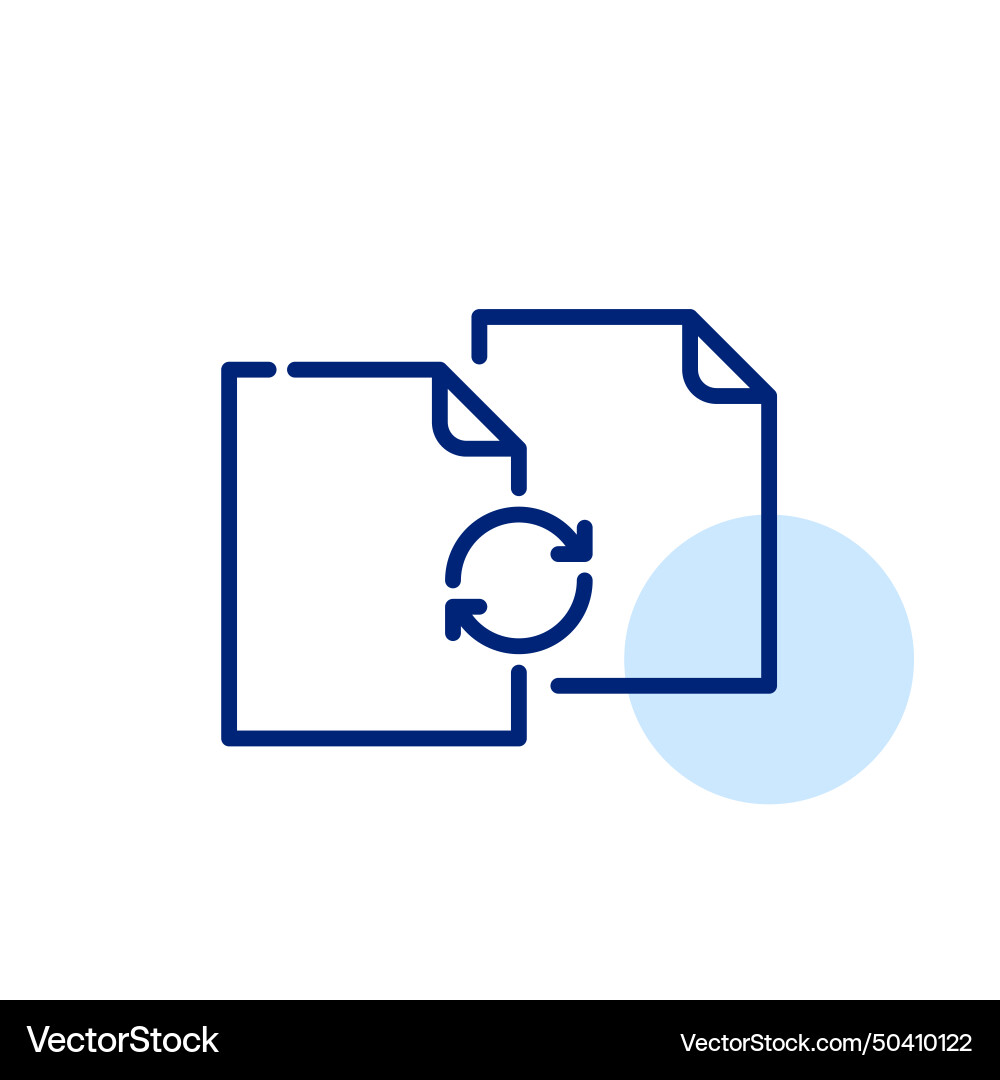 Two files and renew arrows data synchronization Two files and renew arrows data synchronization vector image