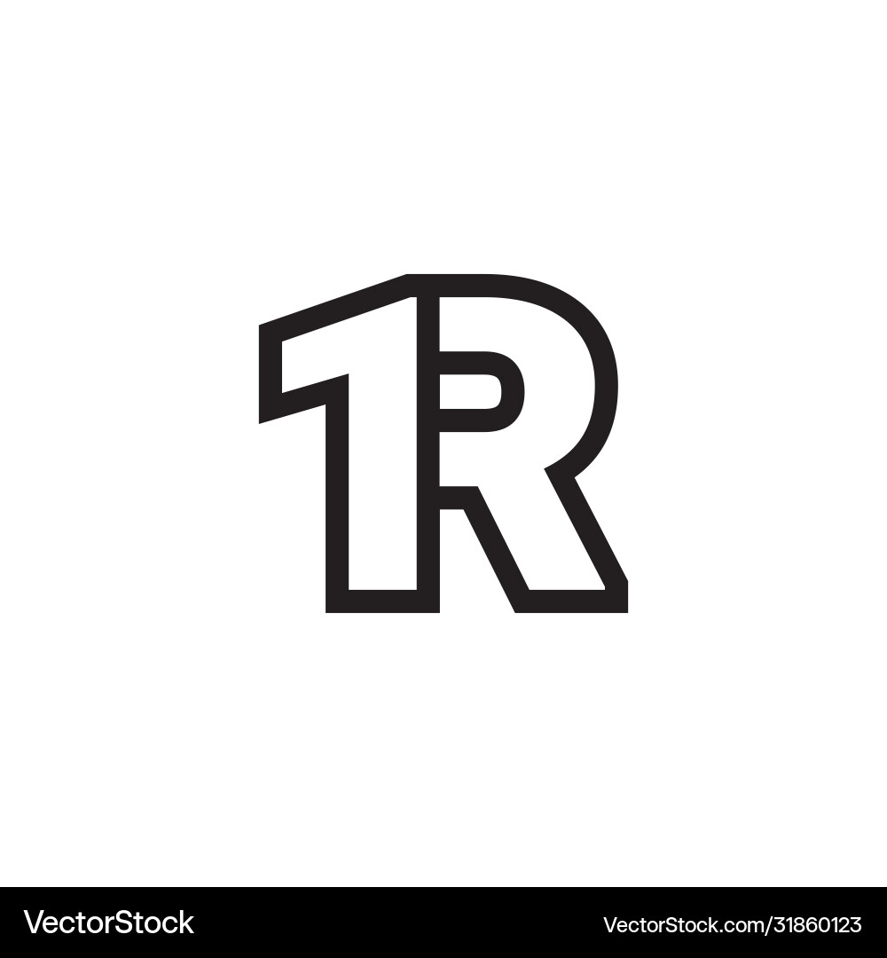 1 r lines icon design Vector Image