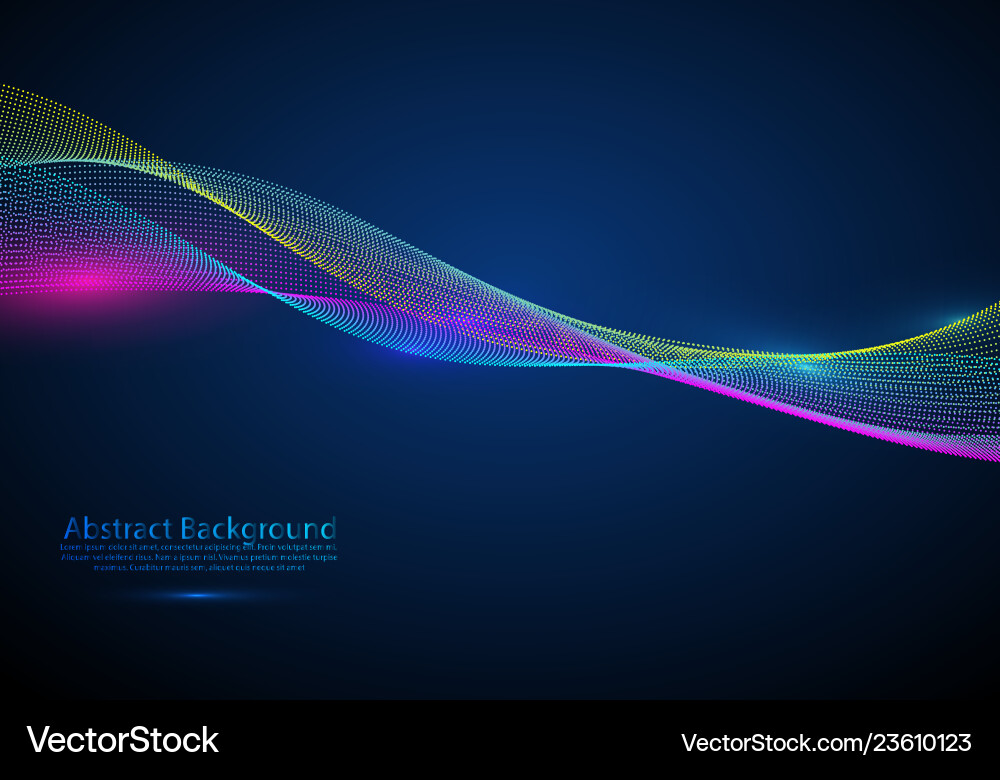 Abstract design element flowing particle waves Abstract design element flowing particle waves vector image