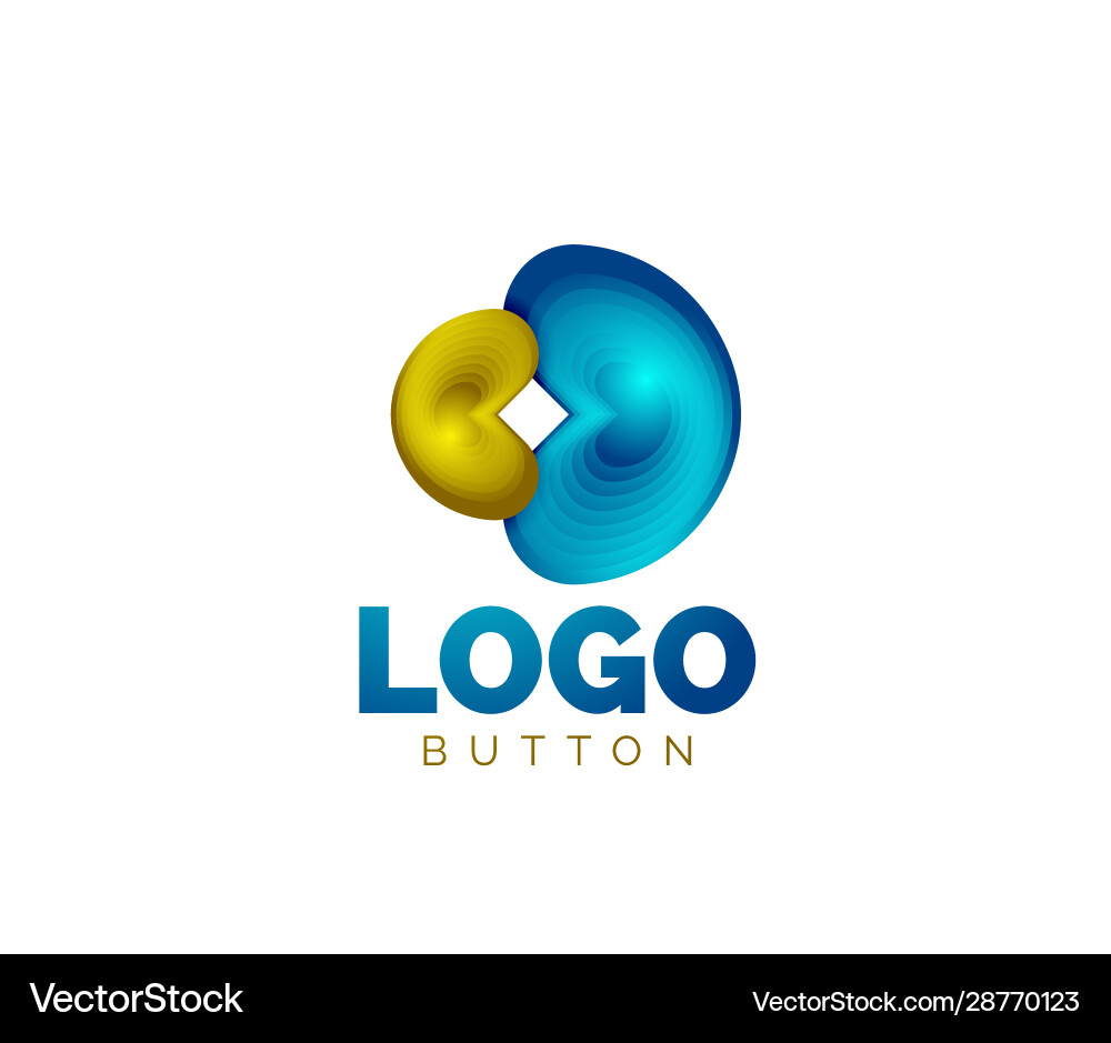 Abstract round shape logo template minimal Abstract round shape logo template minimal vector image