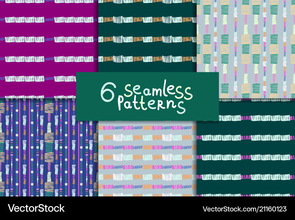 Abstract seamless pattern set Abstract seamless pattern set Vector Image