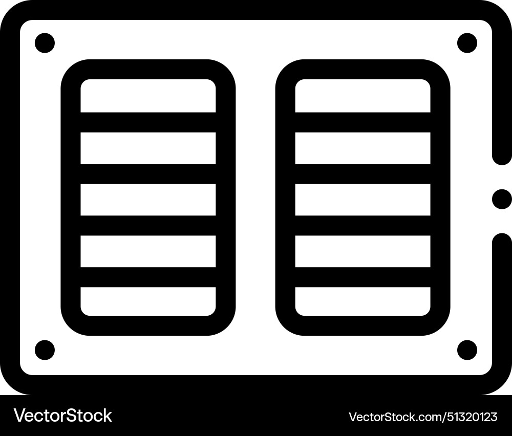 Air filter icon thin linear style design isolated Vector Image