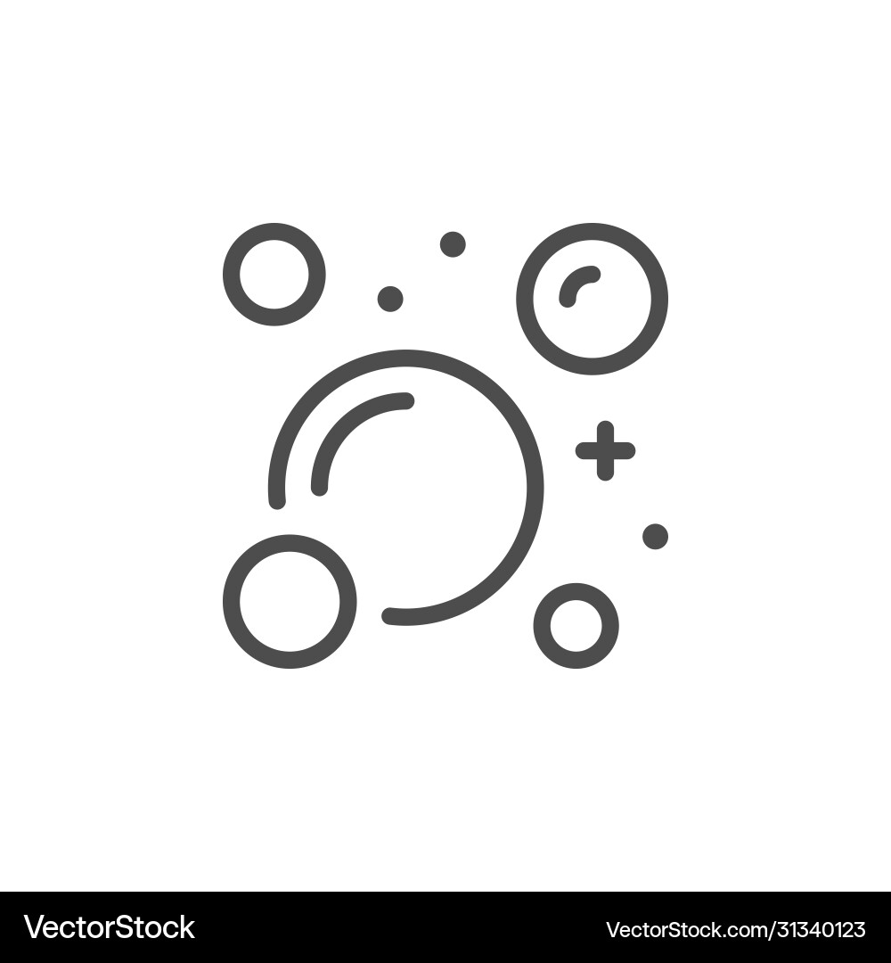 Blasen und Schaum Linie Umriss Icon Blasen und Schaum Linie Umriss Icon vektorbild