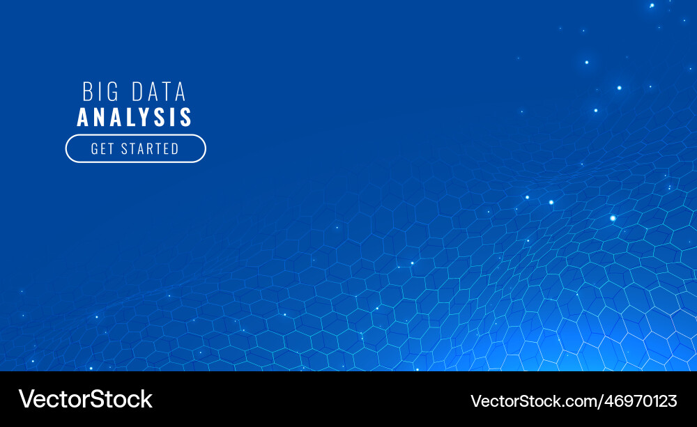 Blue technology hexagonal background design Vector Image
