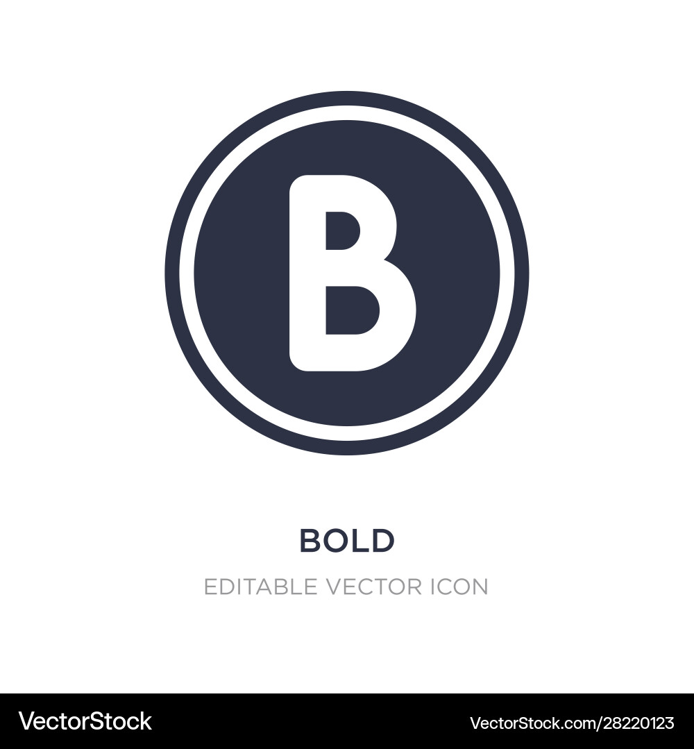 Bold icon on white background simple element from Bold icon on white background simple element from vector image