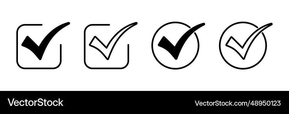 Check icon mark list button Check icon mark list button vector image