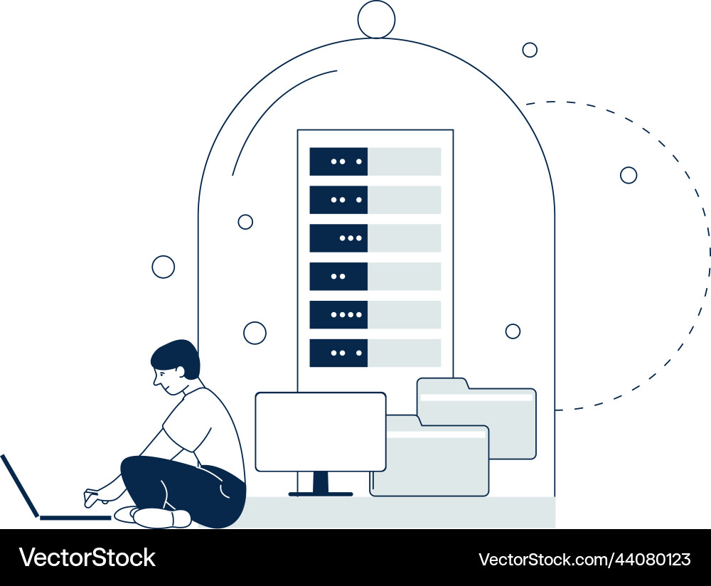 Cyber security concept personal data and devices Cyber security concept personal data and devices vector image