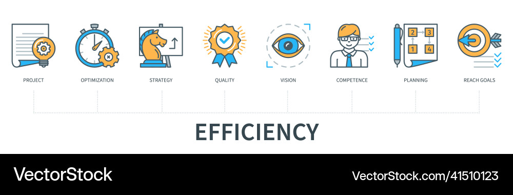 Efficiency & Optimization Concepts vector image