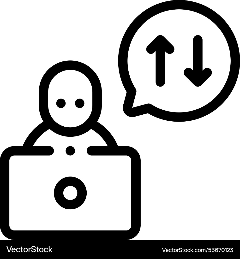 File sharing icon thin linear style design File sharing icon thin linear style design Vector Image