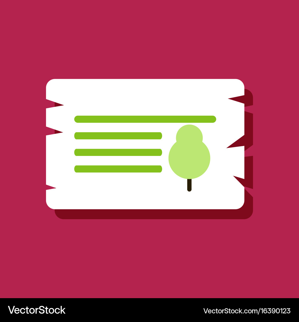 Flat icon design collection paper from tree vector image