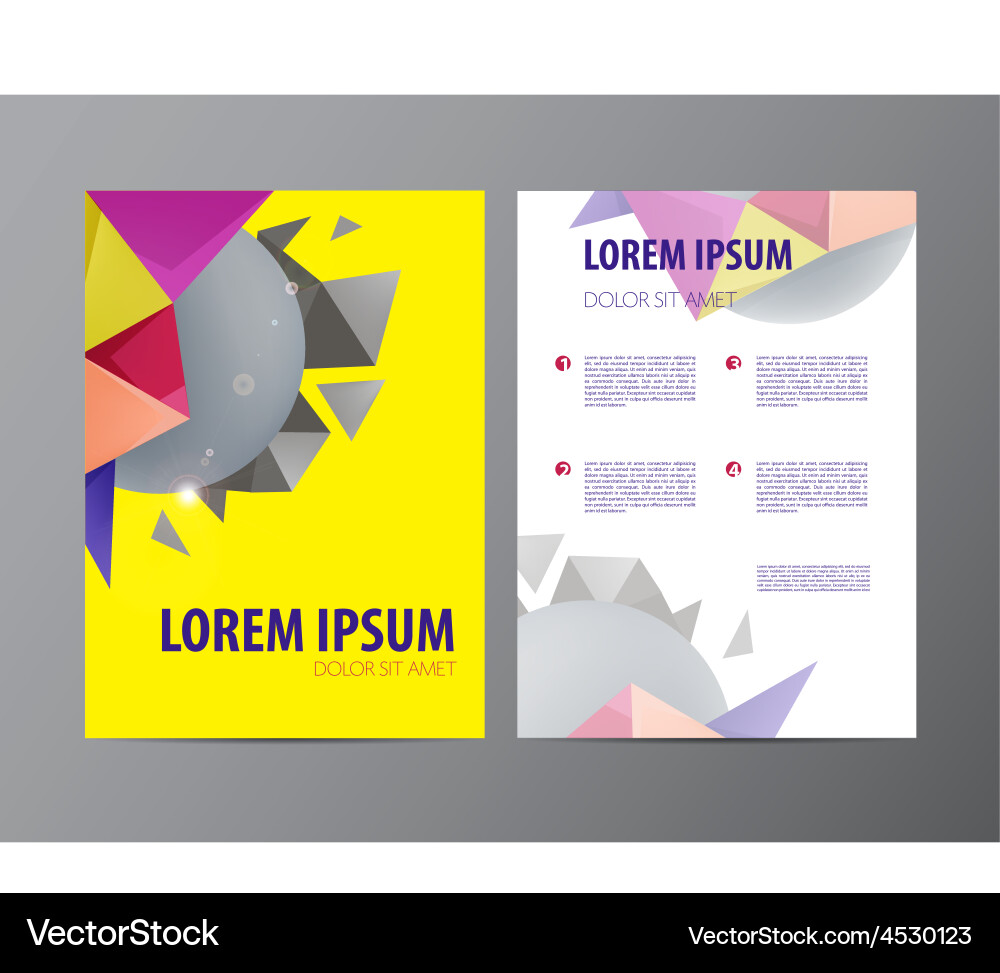 Geometric Triangle Layout Template vector image