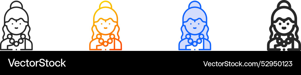 Guru iconthin linear gradient blue stroke Guru iconthin linear gradient blue stroke vector image