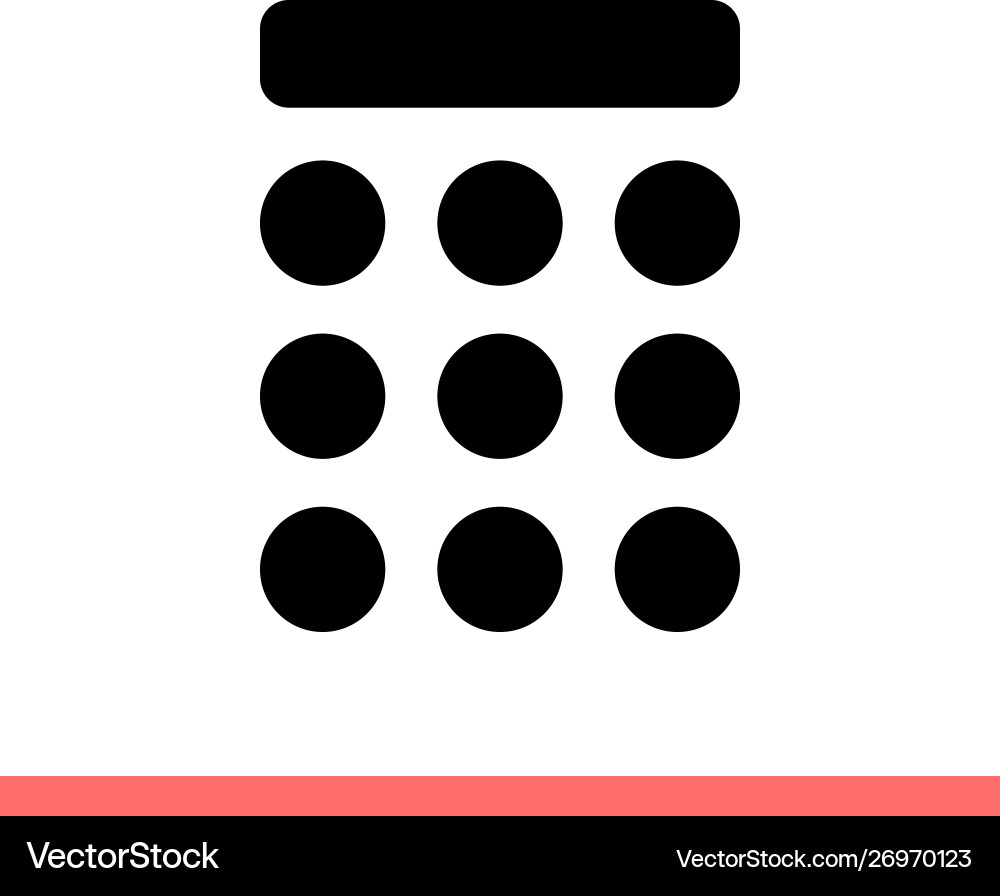 Keypad icon for web or mobile app Keypad icon for web or mobile app Vector Image