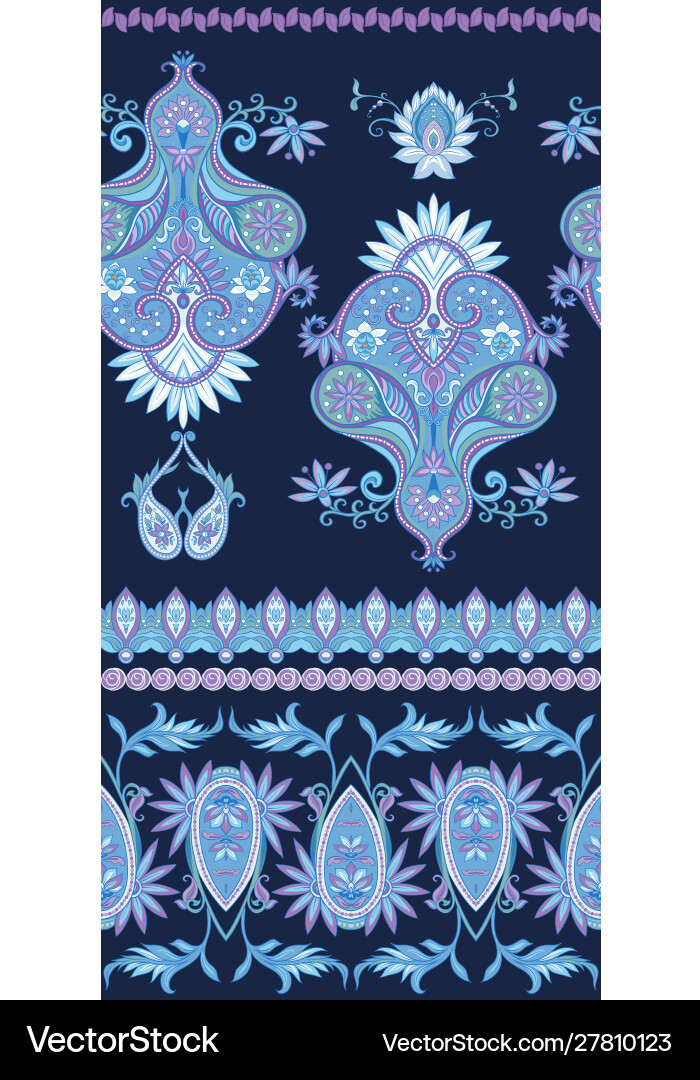 Muster mit traditionellem Paisley-Blumen Muster mit traditionellem Paisley-Blumen vektorbild