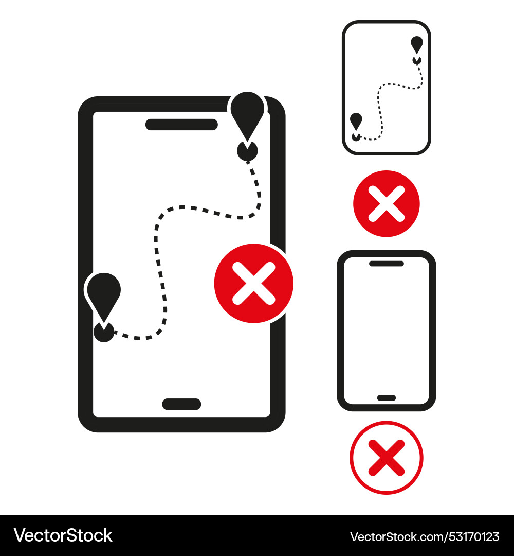 Navigation error gps route failure no connection Navigation error gps route failure no connection vector image