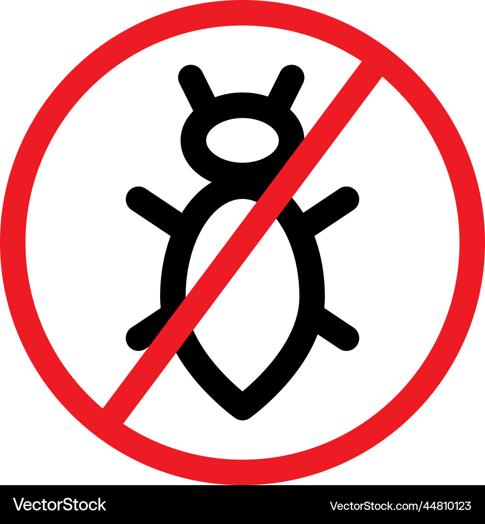 No bug icon design template isolated Vector Image