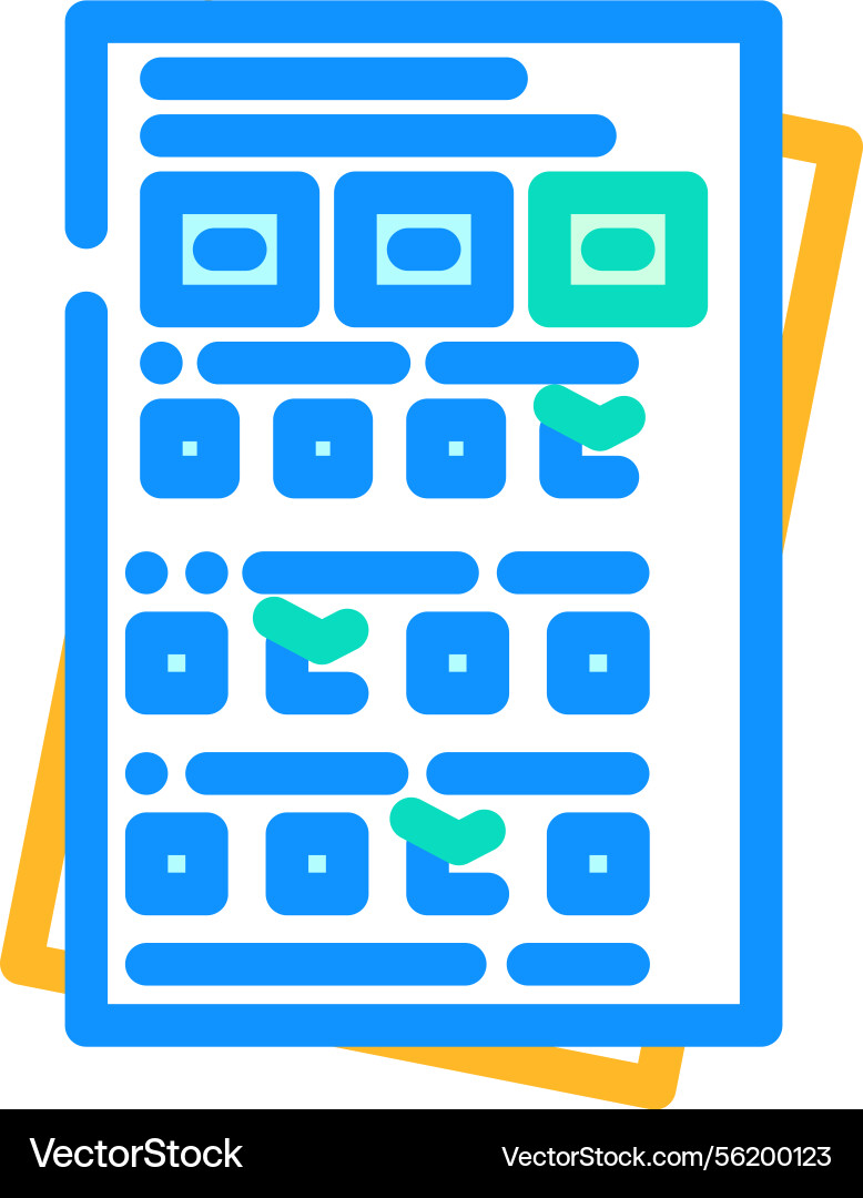 Quiz tests online learning platform color icon Quiz tests online learning platform color icon Vector Image