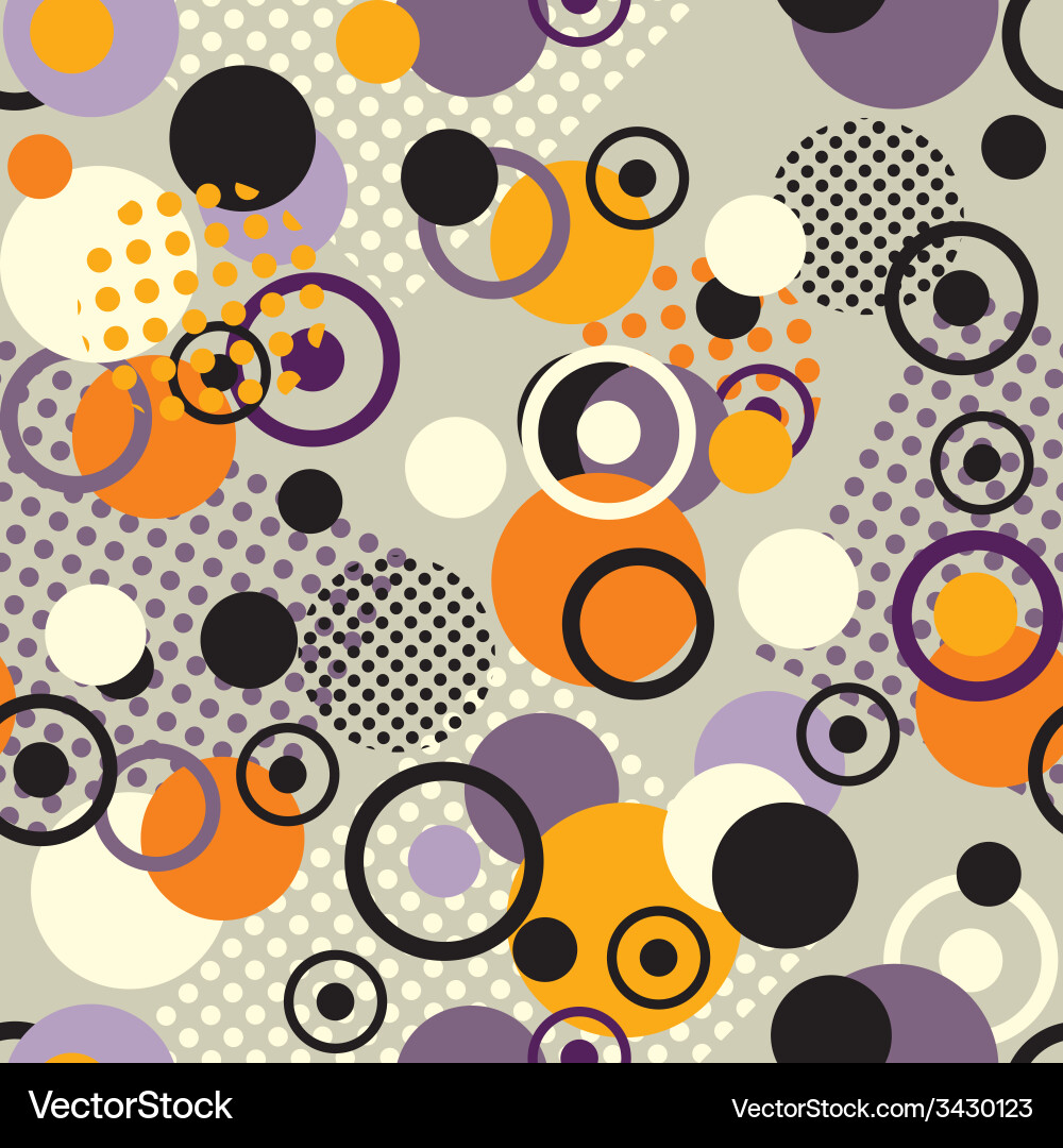 Retro circles pattern vector image