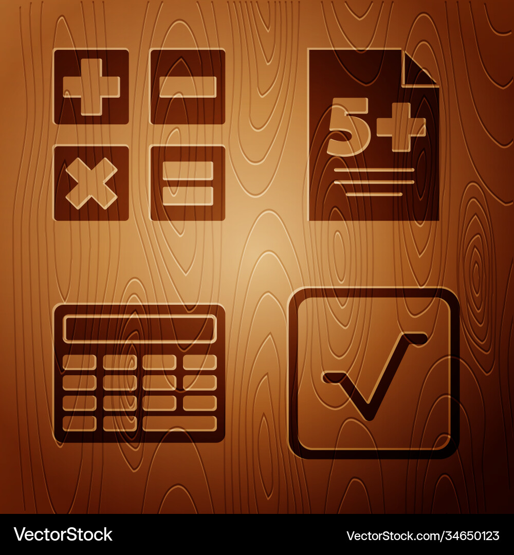 Set square root calculator and test Set square root calculator and test vector image