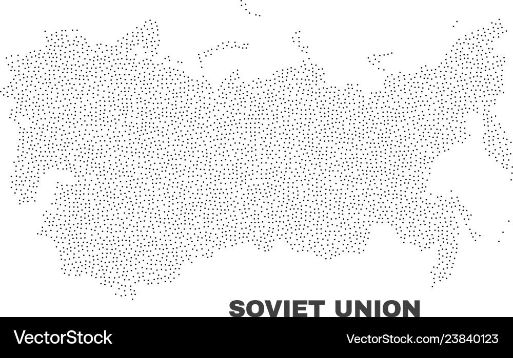 Soviet union map of dots Soviet union map of dots vector image
