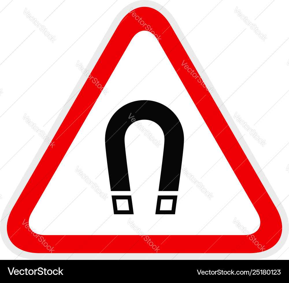Triangular yellow warning hazard symbol Vector Image