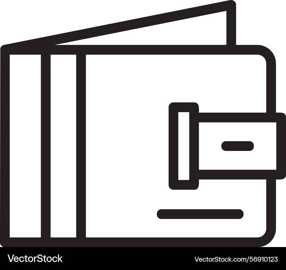 Wallet linear style icon design Vector Image