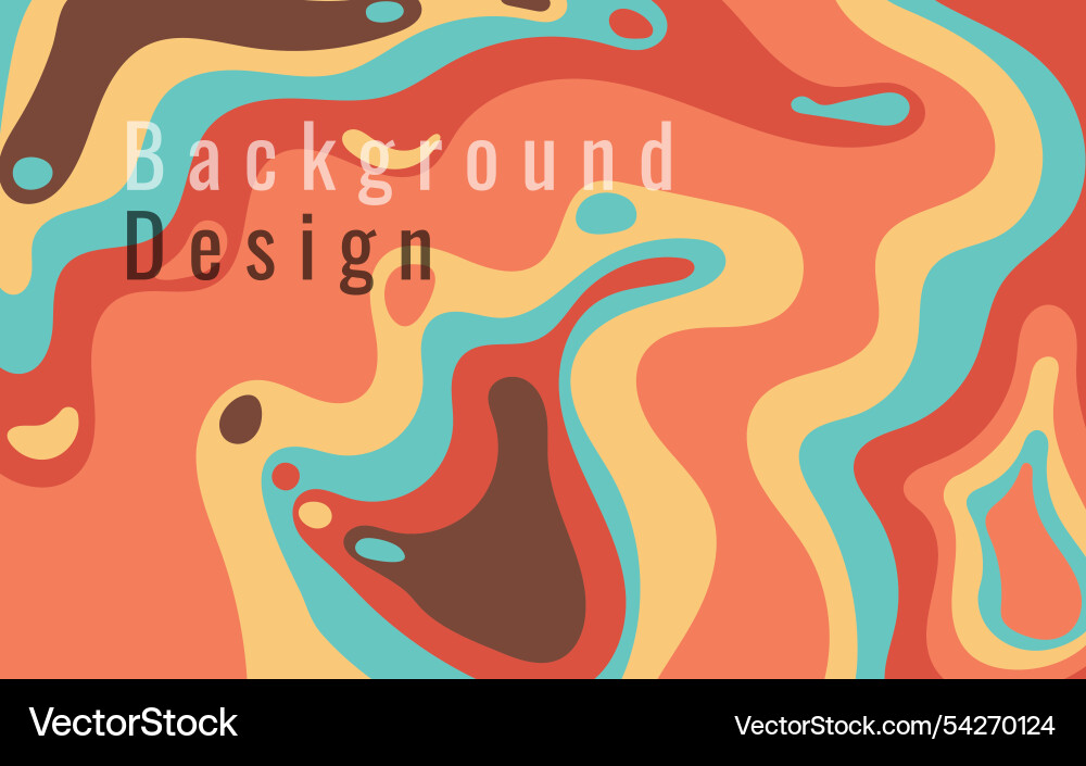 Abstract background with wavy lines and various vector image