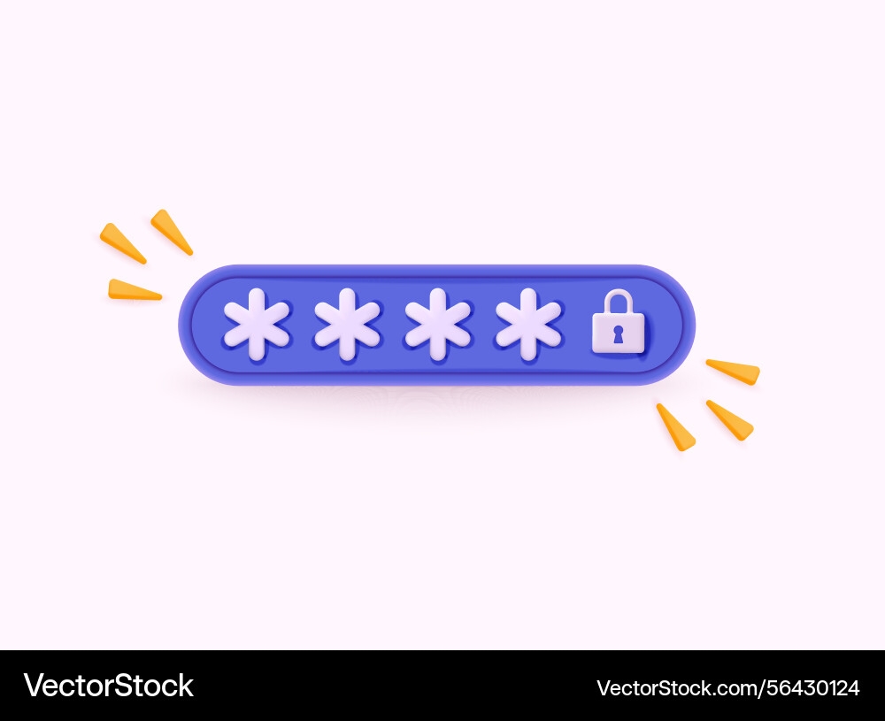 Account login and password security concept Account login and password security concept vector image