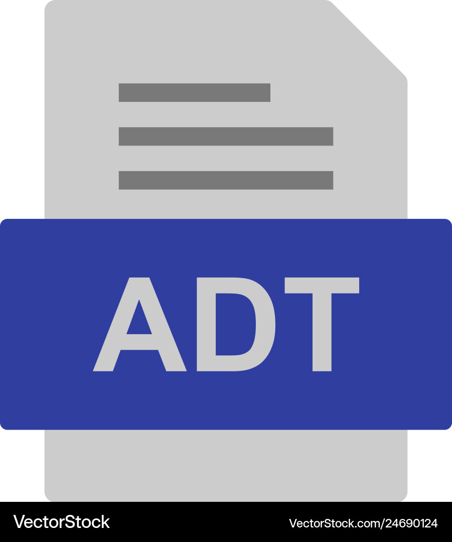 Adt file document icon vector image