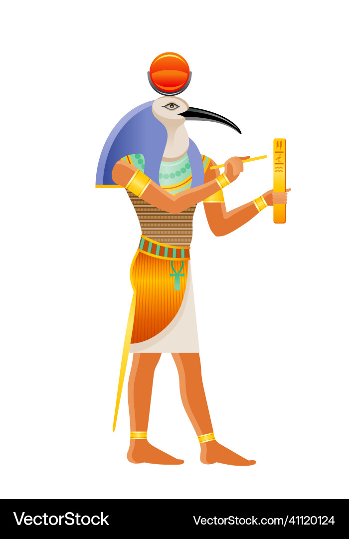 Ancient egyptian god thoth deity with ibis head Ancient egyptian god thoth deity with ibis head vector image