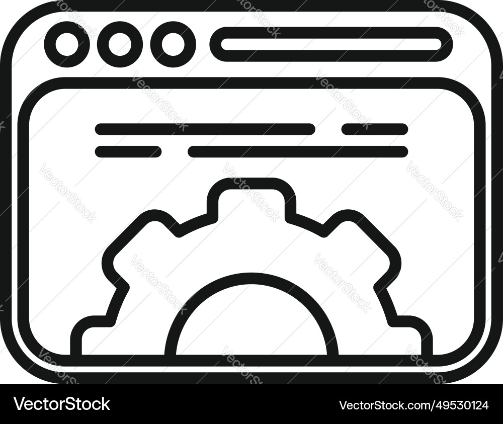 Api code icon outline develop program php Api code icon outline develop program php vector image
