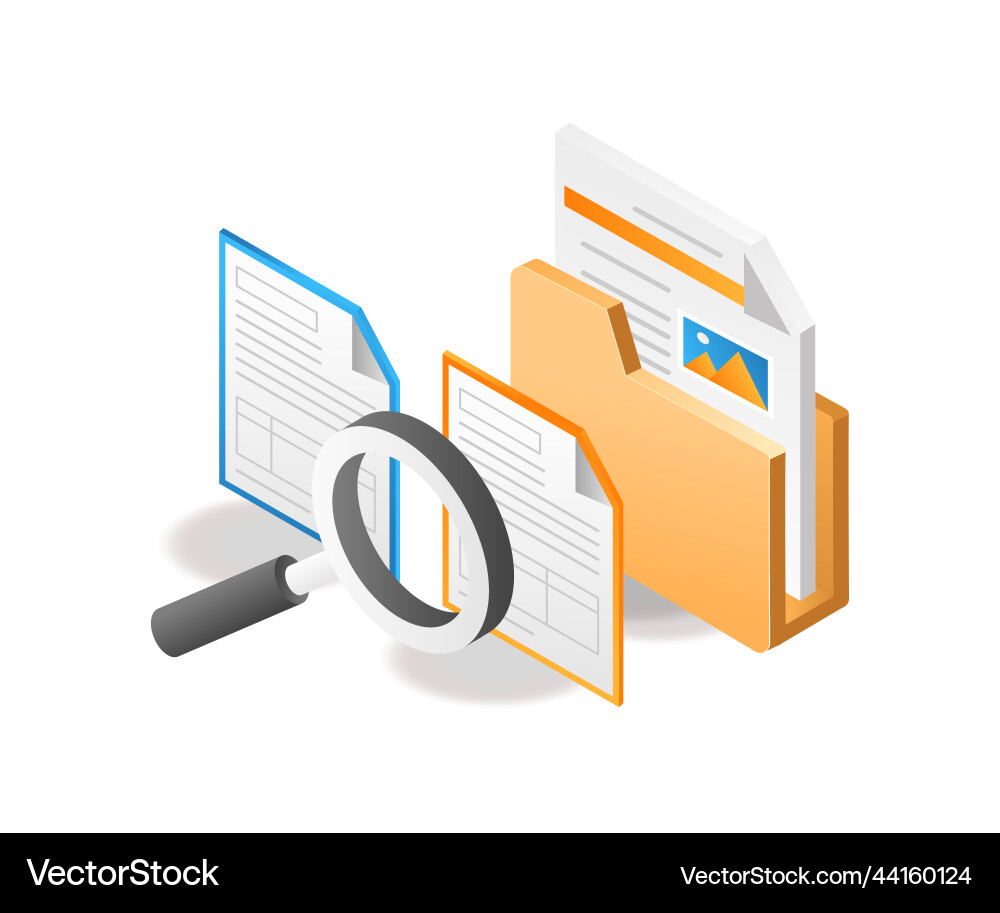 Choose search folder data Choose search folder data vector image