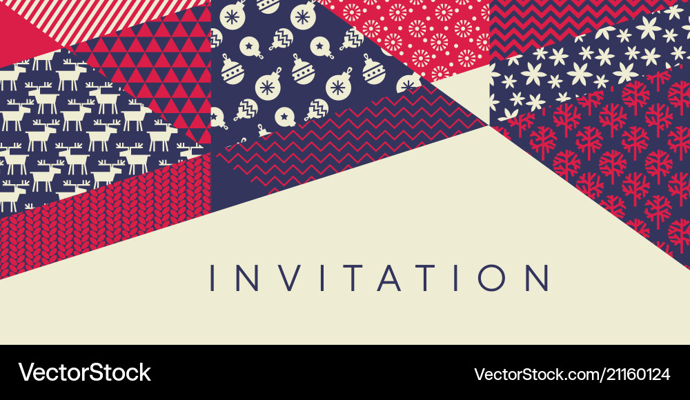 Classic xmas simple pattern for header card Vector Image