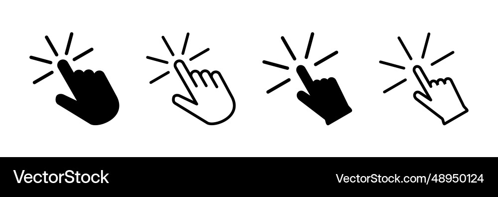 Click icon cursor pointer sign vector image