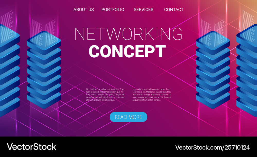 Concept big data processing energy station Concept big data processing energy station vector image