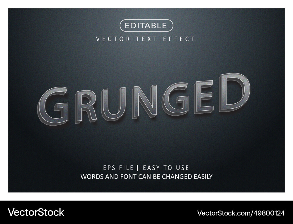 Grunged text effect Vector Image