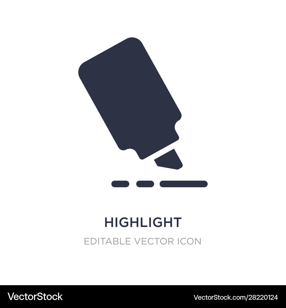 Highlight icon on white background simple element vector image