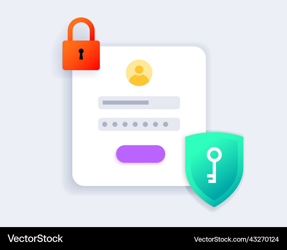 Incorrect Password Concept Vector Image