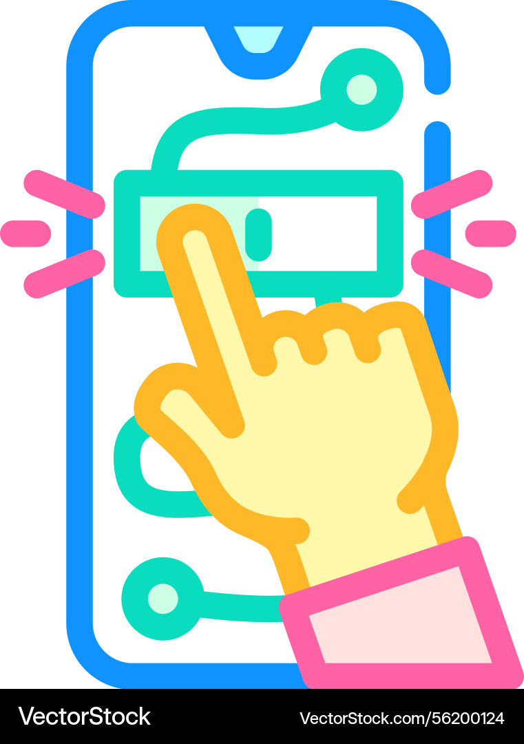 Interactive content online learning platform color Interactive content online learning platform color vector image
