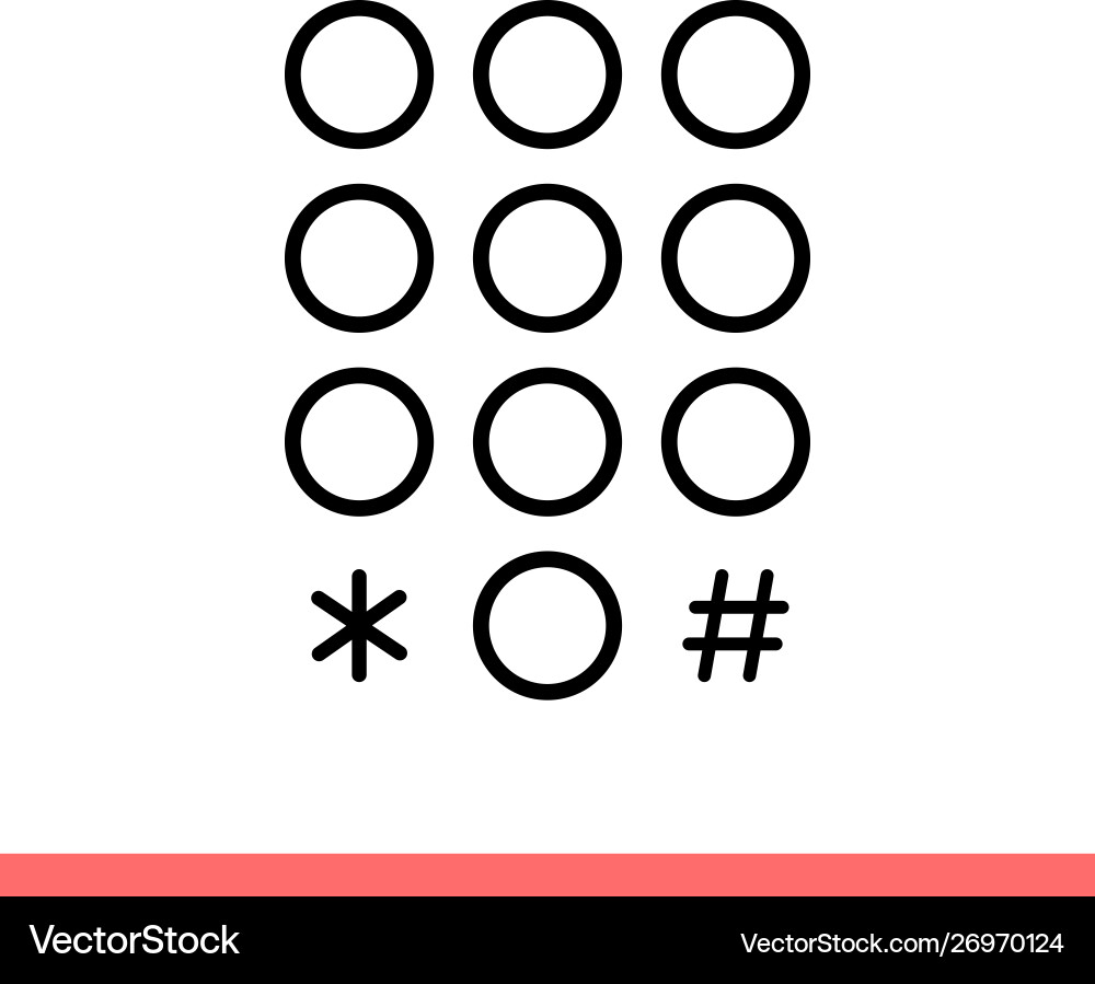 Keypad icon for web or mobile app Keypad icon for web or mobile app vector image