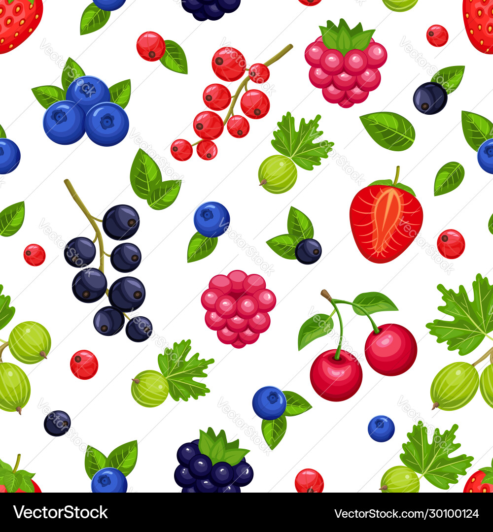 Seamless pattern with berries Seamless pattern with berries vector image