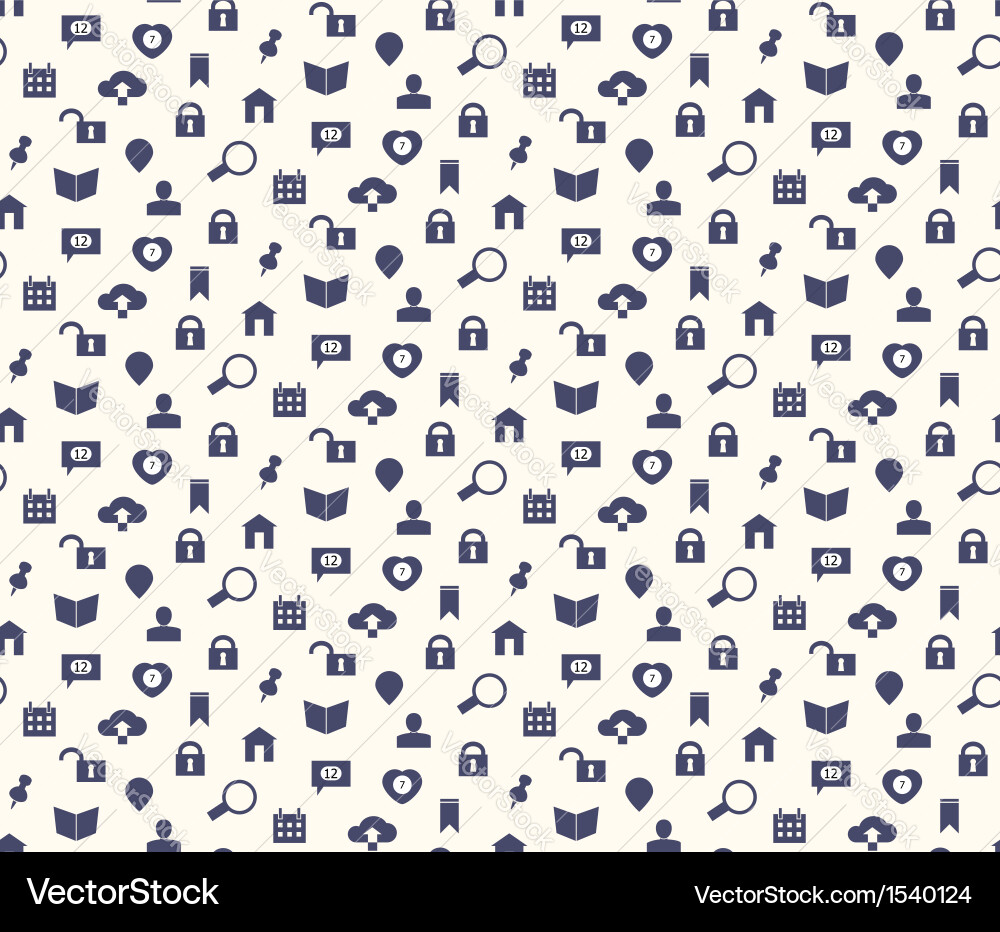 Seamless web icons and simbols pattern Vector Image