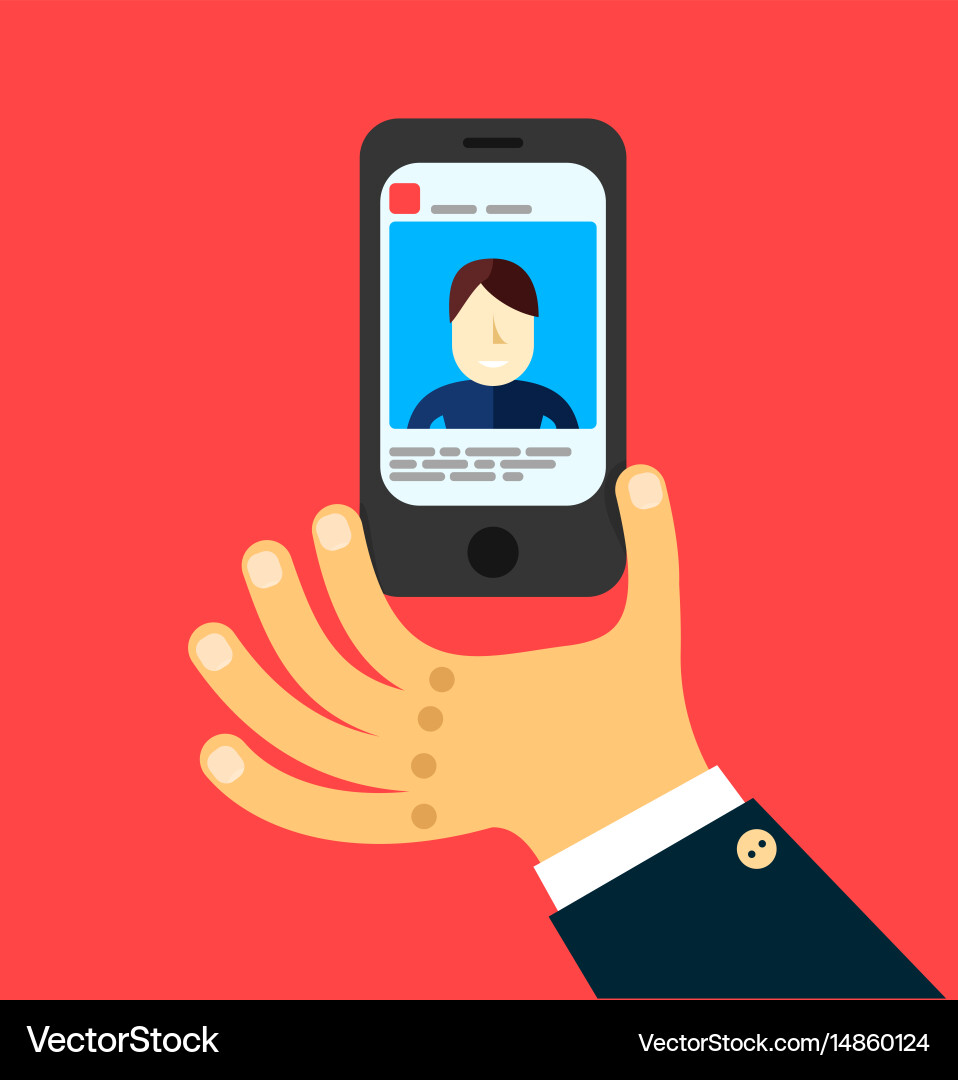 Social network on mobile internet Vector Image